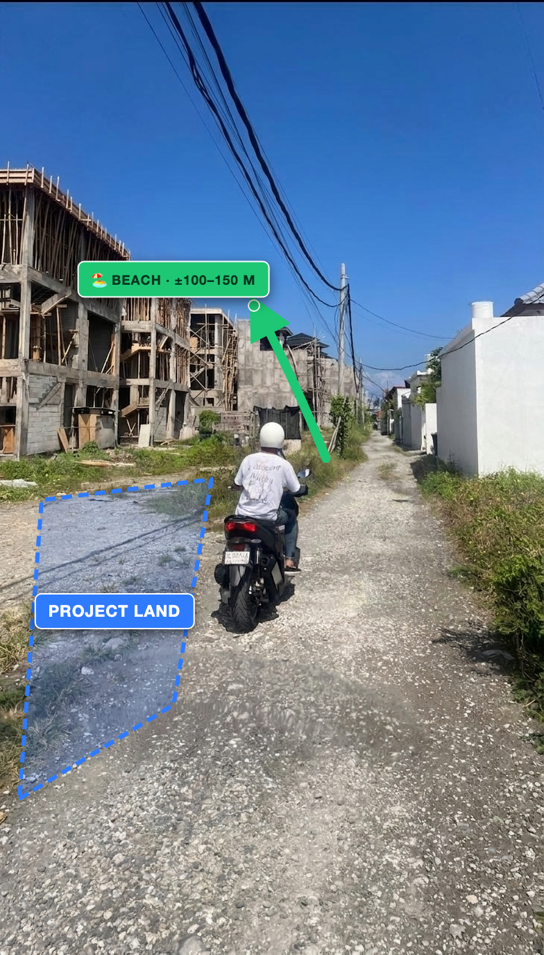 Project plot to beach