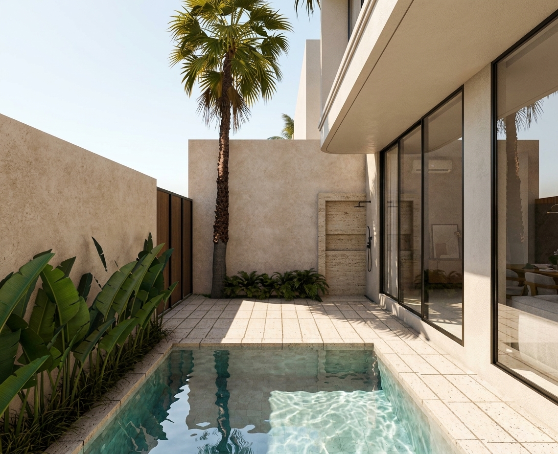 Pool courtyard